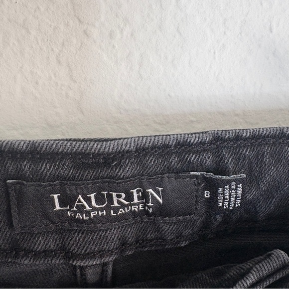 Lauren Ralph Lauren Black Label Southwestern Tribal Aztec Embroidered Jeans Sz 8 - Picture 8 of 9